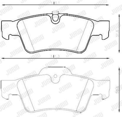 Brake Pad Set, disc brake Jurid White Low Dust 573202JC