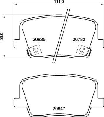 Brake Pad Set, disc brake PRIME LINE P77003