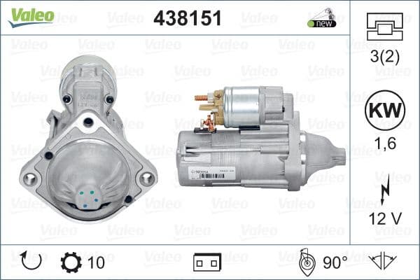 Starter VALEO ORIGINS NEW OE TECHNOLOGY 438151