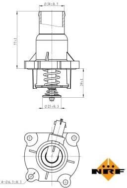 Thermostat, coolant EASY FIT 725033