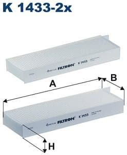 Filter, cabin air K 1433-2x