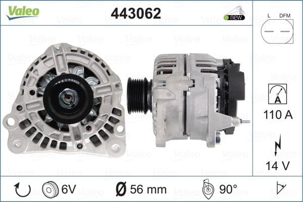 Alternator VALEO CORE-FLEX 443062