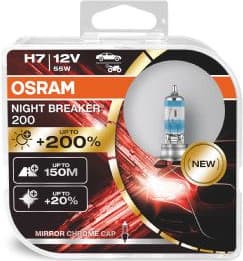 Osram Bulbs H7 12V NIGHT BREAKER +200% kompl. 2vnt - Autoera