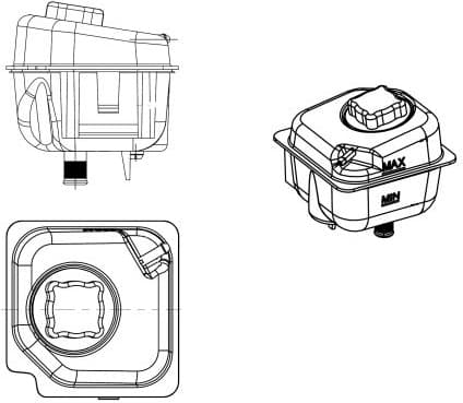 Expansion Tank, coolant EASY FIT 454043