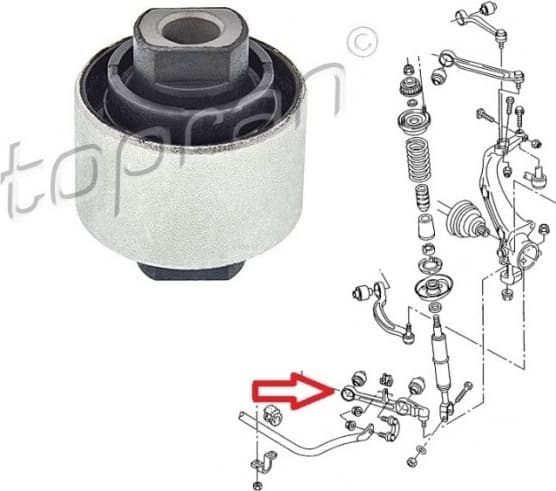Silentblock front axle 107 678