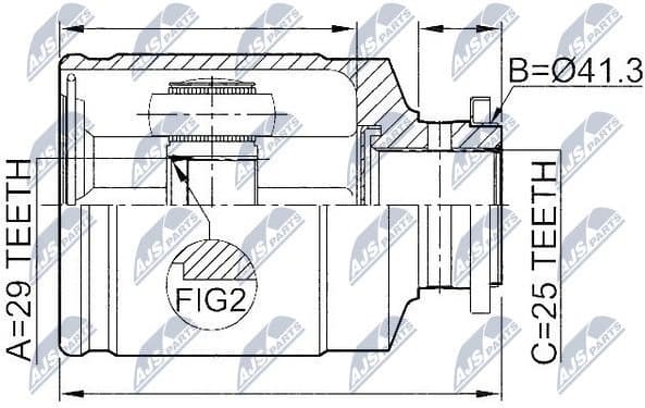 Joint Kit, drive shaft NPW-SB-011 - image 2