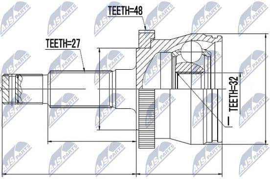 Joint Kit, drive shaft NPZ-CH-009 - image 2