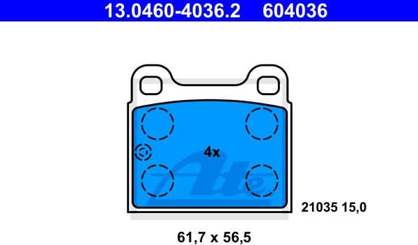 Brake Pad Set, disc brake 13.0460-4036.2