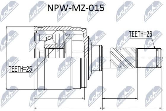 Joint Kit, drive shaft NPW-MZ-015 - image 2