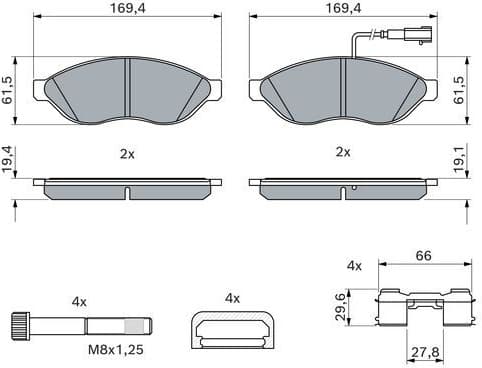 Brake Pad Set, disc brake 0986494591 - image 7