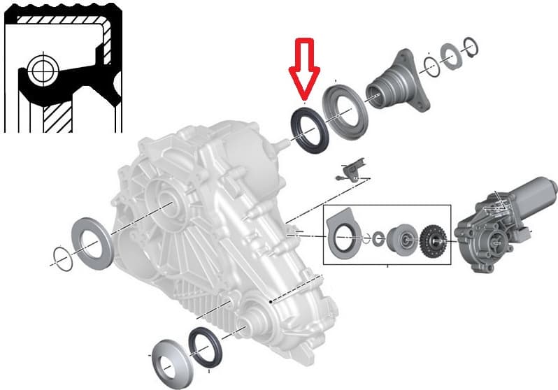 Seal transfer case 010 35172B
