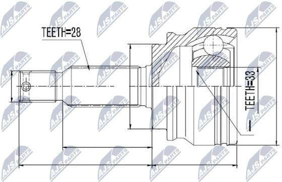 Joint Kit, drive shaft NPZ-CH-010 - image 2