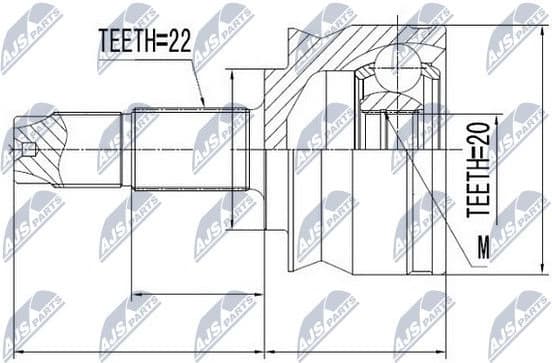 Joint Kit, drive shaft NPZ-FT-036 - image 2