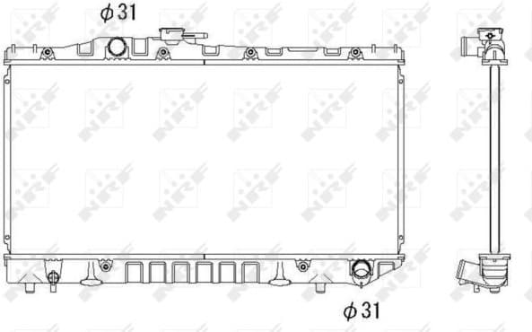 Radiator, engine cooling 516712
