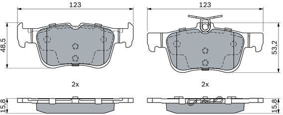 Brake Pad Set, disc brake 0 986 494 888
