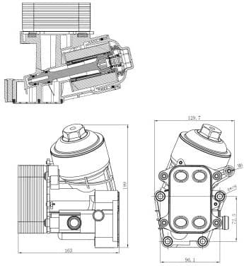 Housing, oil filter EASY FIT 31847