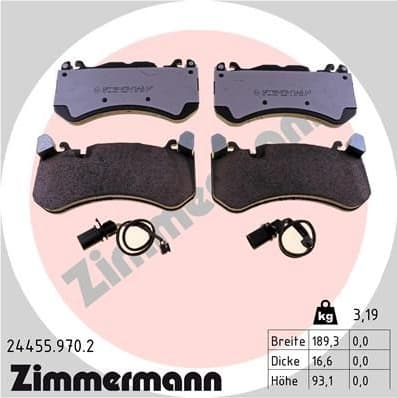 Brake Pad Set, disc brake rd:z 24455.970.2