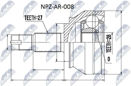 Joint Kit, drive shaft NPZ-AR-008 - image 2