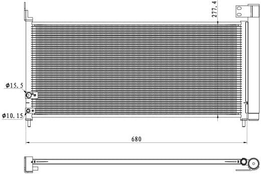 Condenser, air conditioning EASY FIT 350423