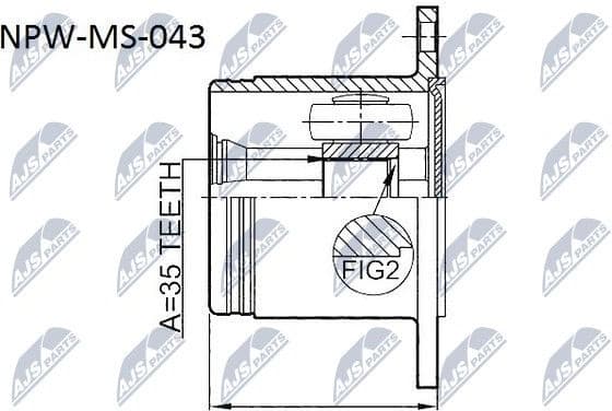 Joint Kit, drive shaft NPW-MS-043 - image 2