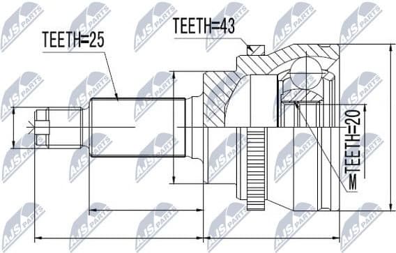 Joint Kit, drive shaft NPZ-SU-033 - image 2