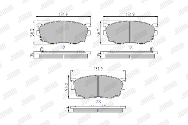 Brake Pad Set, disc brake 572444J - image 2
