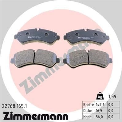 Brake Pad Set, disc brake 22768.165.1