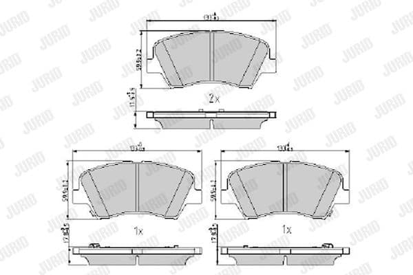 Brake Pad Set, disc brake 573406J