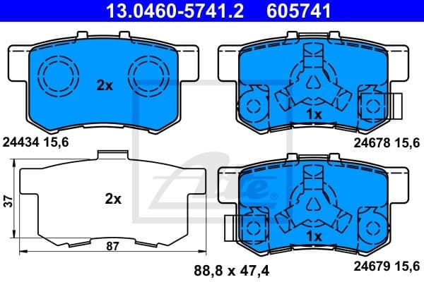Brake Pad Set, disc brake 13046057412