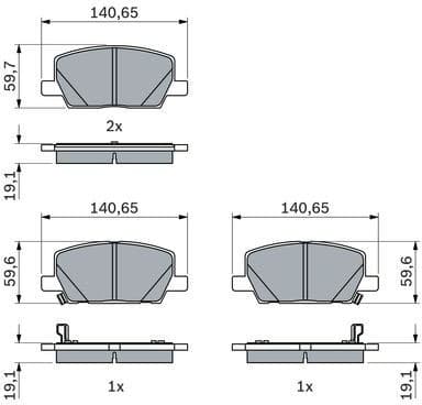 Brake Pad Set, disc brake 0 986 424 896