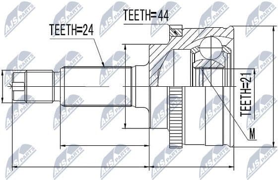Joint Kit, drive shaft NPZ-KA-345 - image 2