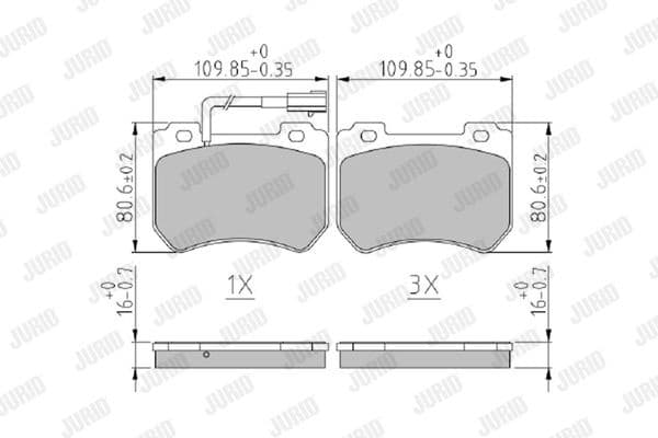Brake Pad Set, disc brake 573309J