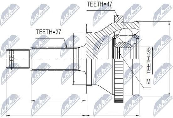 Joint Kit, drive shaft NPZ-HY-535 - image 2