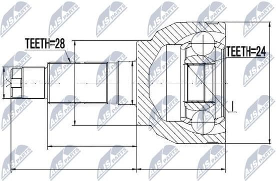 Joint Kit, drive shaft NPZ-MZ-046 - image 2