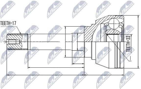 Joint Kit, drive shaft NPZ-IS-008