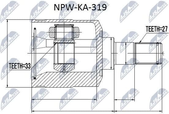 Joint Kit, drive shaft NPW-KA-319 - image 2