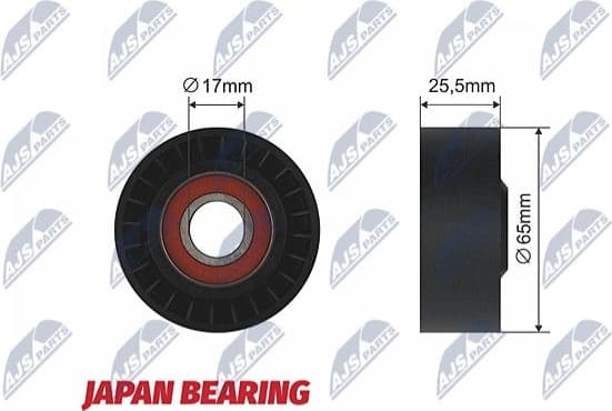 Tensioner Pulley, V-ribbed belt RNK-ME-009