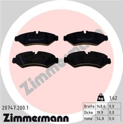 Brake Pad Set, disc brake 20747.200.1