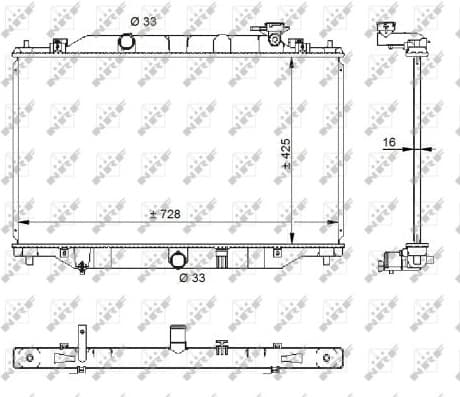 Radiator, engine cooling 59206