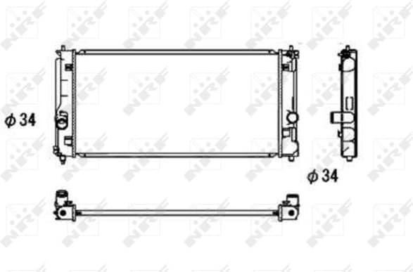 Radiator, engine cooling 53709