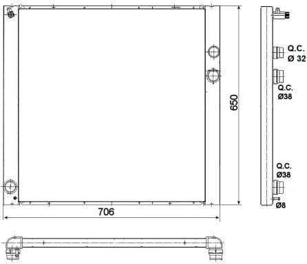 Radiator, engine cooling 53100