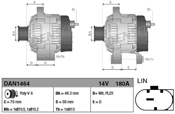 Alternator DAN1464 - image 3