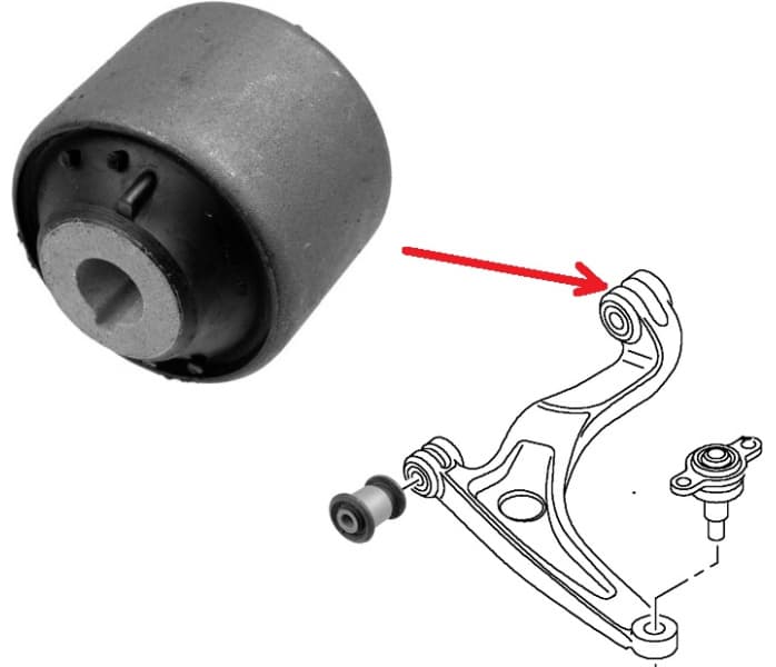 Silentblock front axle 26935 01