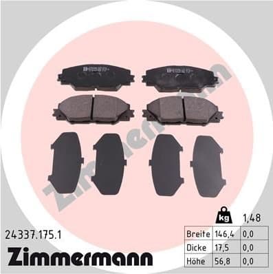 Brake Pad Set, disc brake 24337.175.1