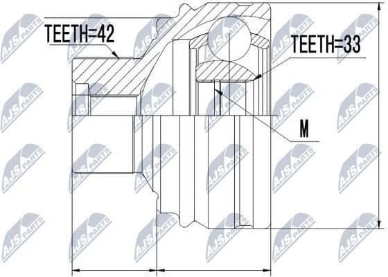 Joint Kit, drive shaft NPZ-AU-051