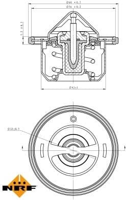 Thermostat, coolant EASY FIT 725080 - image 5