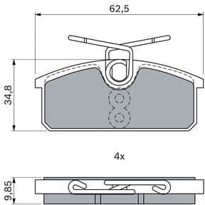 Brake Pad Set, disc brake 0 986 424 275
