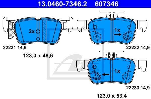 Brake Pad Set, disc brake 13.0460-7346.2