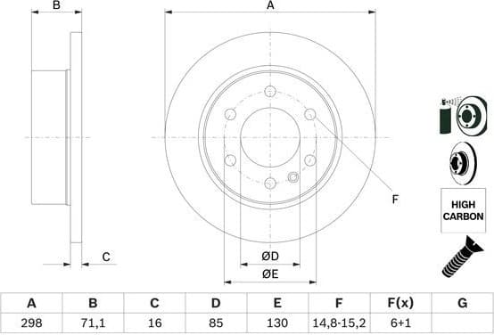 Brake Disc 0986479295 - image 6