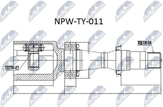 Joint Kit, drive shaft NPW-TY-011 - image 3